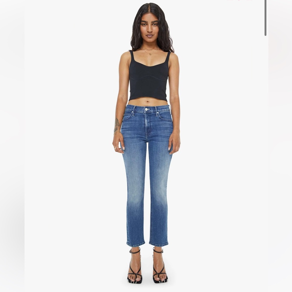 MOTHER Denim Lil Mid Rise Dazzler Ankle in “nothing between us” size 26